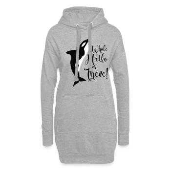 Baleine Bonjour Là Orque Baleine Béluga Biologistes marins - Sweat-shirt à capuche long Femme - gris chiné - Devant