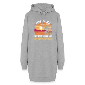Pensionierung Geschenkidee Rente Arbeitskollege - Hoodie-Kleid - Grau meliert - Vorne