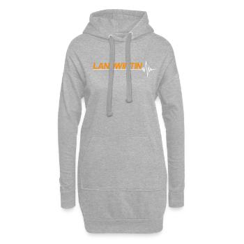 Landwirtin - Hoodie-Kleid - Grau meliert - Vorne