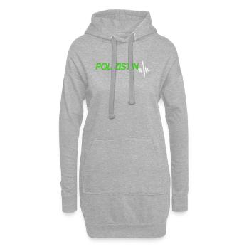 Polizistin - Hoodie-Kleid - Grau meliert - Vorne