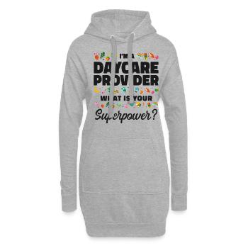 Fournisseur de services de garde d’enfants Enseignant - Sweat-shirt à capuche long Femme - gris chiné - Devant