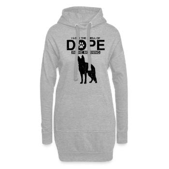 Design Deutscher Schäferhund Polizei Design - Hoodie-Kleid - Grau meliert - Vorne