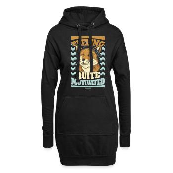 La motivation motive la carrière Cadeau positif - Sweat-shirt à capuche long Femme - noir - Devant