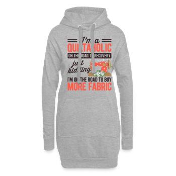 I'm A Quiltaholic On The Road To Recovery Just Kid - Hoodie-Kleid - Grau meliert - Vorne