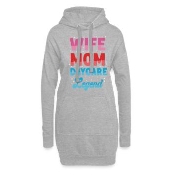 Fournisseur de services de garde d’enfants Enseignant - Sweat-shirt à capuche long Femme - gris chiné - Devant