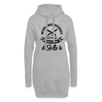 Messer Selbst Schmieden Damast Stahl Schmied - Hoodie-Kleid - Grau meliert - Vorne
