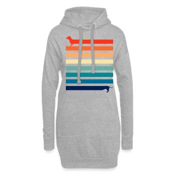 Tenue d’ami de chien, teckel de chien meilleur ami - Sweat-shirt à capuche long Femme - gris chiné - Devant