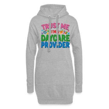 Fournisseur de services de garde d’enfants Enseignant - Sweat-shirt à capuche long Femme - gris chiné - Devant