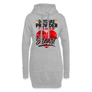 Fournisseur de services de garde d’enfants Enseignant - Sweat-shirt à capuche long Femme - gris chiné - Devant