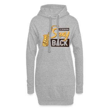 Musique Saxophone Musique classique Saxophoniste - Sweat-shirt à capuche long Femme - gris chiné - Devant