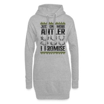 Buck Deer Hunting Hunter Vintage - Sweat-shirt à capuche long Femme - gris chiné - Devant