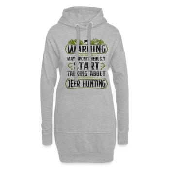Buck Deer Hunting Hunter Vintage - Hoodie-Kleid - Grau meliert - Vorne