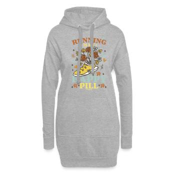 Running Jogging Sport Race Training Gift - Sweat-shirt à capuche long Femme - gris chiné - Devant