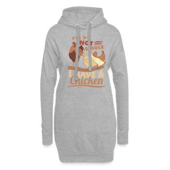 Huhn Bauernhof Geflügel Hahn Hühner Geschenk - Hoodie-Kleid - Grau meliert - Vorne