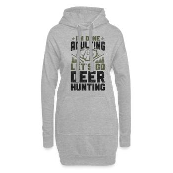 Buck Deer Hunting Hunter Vintage - Hoodie-Kleid - Grau meliert - Vorne