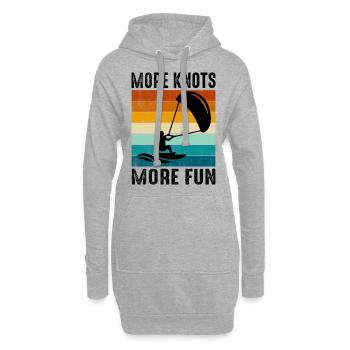 Kitesurfen Kitesurfen Kiteboarding Kiteboarder - Hoodie-Kleid - Grau meliert - Vorne