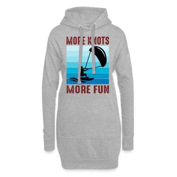 Kitesurfen Kitesurfen Kiteboarding Kiteboarder - Hoodie-Kleid - Grau meliert - Vorne