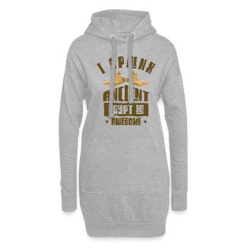 Mythe égyptien Symboles hiéroglyphes anciens - Sweat-shirt à capuche long Femme - gris chiné - Devant