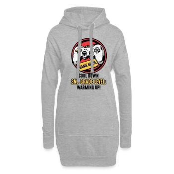 Enfants Retour à l’école Mode Joueur 2ème Année Niveau - Sweat-shirt à capuche long Femme - gris chiné - Devant