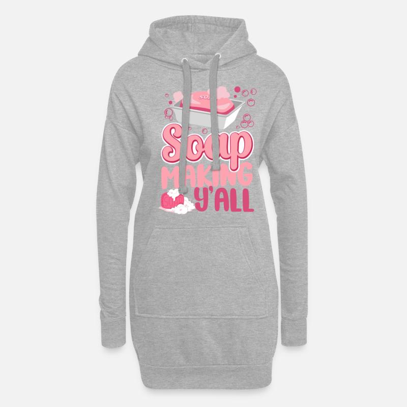Soap Making Crafting Soap Making - Hoodie-Kleid - Grau meliert