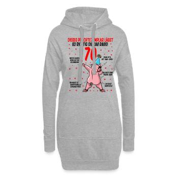 70 Geburtstag Geschenkidee Baujahr 1952 lustig - Hoodie-Kleid - Grau meliert - Vorne