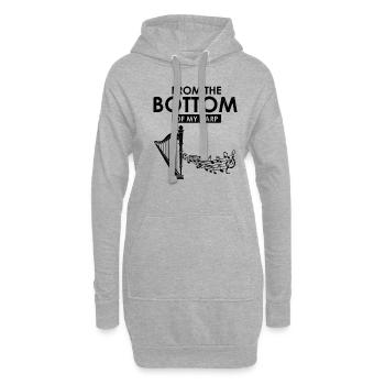 Conception de harpe pour harpiste et joueur de harpe - Sweat-shirt à capuche long Femme - gris chiné - Devant