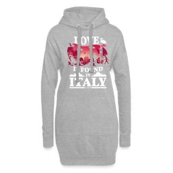 Italie - Sweat-shirt à capuche long Femme - gris chiné - Devant
