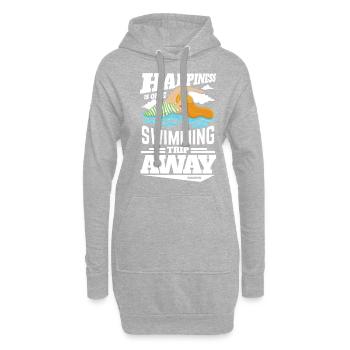 Natation Sauveteur Cours de natation Piscine extérieure Cadeau - Sweat-shirt à capuche long Femme - gris chiné - Devant