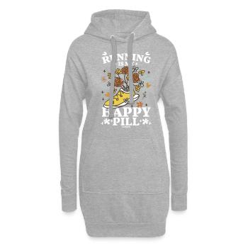 Running Jogging Sport Race Training Gift - Sweat-shirt à capuche long Femme - gris chiné - Devant