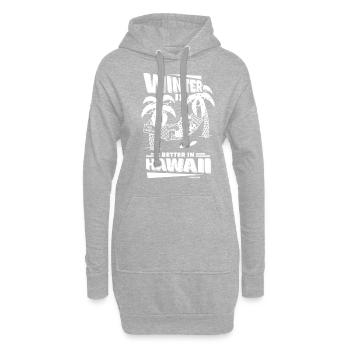 Hawaii Urlaub Aloha Sommer Hawaiian Geschenk - Hoodie-Kleid - Grau meliert - Vorne