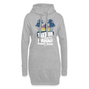 Hawaï - Sweat-shirt à capuche long Femme - gris chiné - Devant