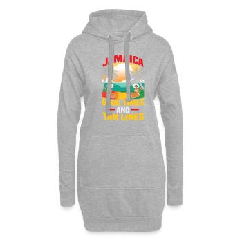 Jamaika Strandurlaub am Meer Design Strandmotiv - Hoodie-Kleid - Grau meliert - Vorne
