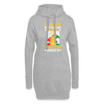 Jamaika Strandurlaub am Meer Design Strandmotiv - Hoodie-Kleid - Grau meliert - Vorne