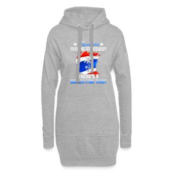 Thaïlande Beach Holiday by the Sea Design Beach Motif - Sweat-shirt à capuche long Femme - gris chiné - Devant