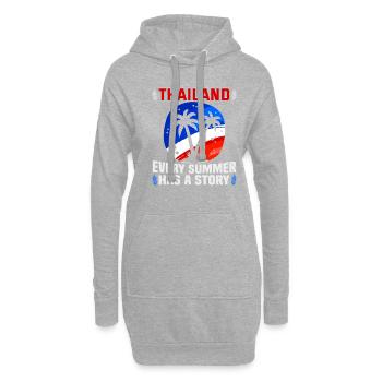 Thaïlande Beach Holiday by the Sea Design Beach Motif - Sweat-shirt à capuche long Femme - gris chiné - Devant