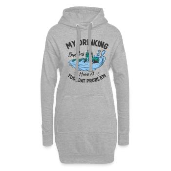 Tugboat Drinking Buddies Alcohol Tugboat Captain - Hoodie Dress - heather grey - Front