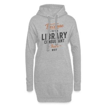 Library Consultant Job Occupation - Hoodie Dress - heather grey - Front