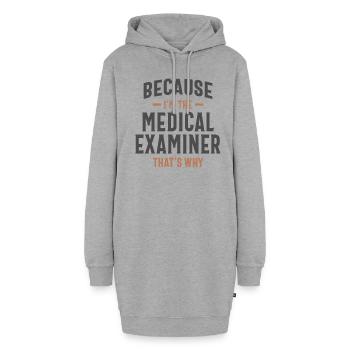 Profession de médecin légiste - Sweat-shirt à capuche long Femme - gris chiné - Devant
