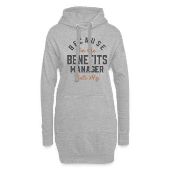 Avantages sociaux Gestionnaire Emploi Profession - Sweat-shirt à capuche long Femme - gris chiné - Devant