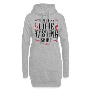 Sommelier Wine Drinking Tasting - Hoodie-Kleid - Grau meliert - Vorne
