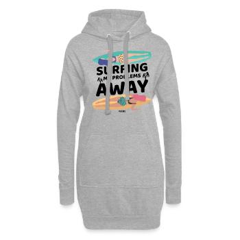 Mère Planche de surf Petite amie Sœur - Sweat-shirt à capuche long Femme - gris chiné - Devant