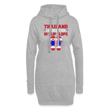 Thaïlande Beach Holiday by the Sea Design Beach Motif - Sweat-shirt à capuche long Femme - gris chiné - Devant
