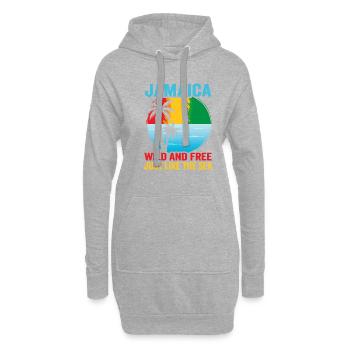 Jamaika Strandurlaub am Meer Design Strandmotiv - Hoodie-Kleid - Grau meliert - Vorne