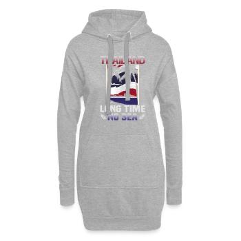Thaïlande Beach Holiday by the Sea Design Beach Motif - Sweat-shirt à capuche long Femme - gris chiné - Devant