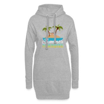 Strandurlaub am Meer Design Strandmotiv - Hoodie-Kleid - Grau meliert - Vorne