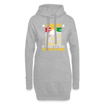 Jamaika Strandurlaub am Meer Design Strandmotiv - Hoodie-Kleid - Grau meliert - Vorne