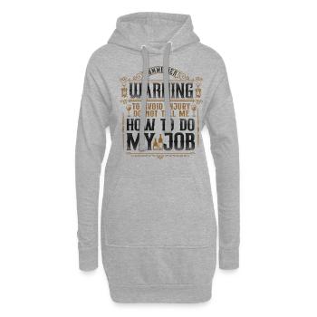 Sommelier Wine Drinking Tasting - Hoodie-Kleid - Grau meliert - Vorne