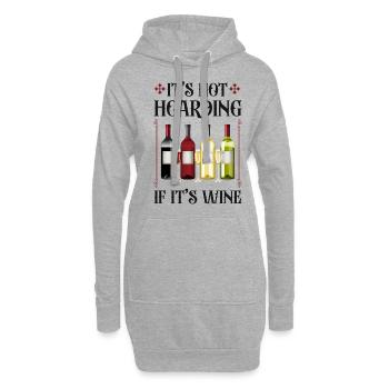 Sommelier Wine Drinking Tasting - Hoodie-Kleid - Grau meliert - Vorne