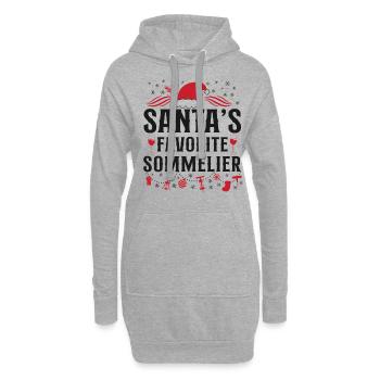 Sommelier Wine Drinking Tasting - Hoodie-Kleid - Grau meliert - Vorne