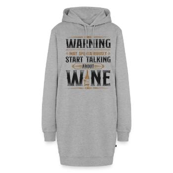 Sommelier Wine Drinking Tasting - Hoodie-Kleid - Grau meliert - Vorne